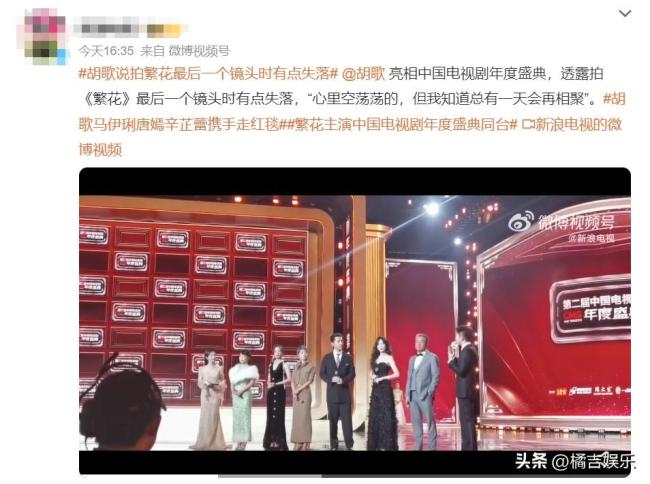 胡歌马伊琍唐嫣辛芷蕾合体 一同走红毯并斩获4个奖项