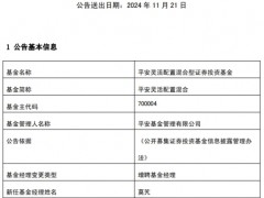 平安灵活配置混合增聘基金经理莫艽