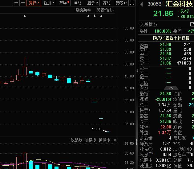 汇金科技3天暴跌近50% 公司致歉 业绩修正触发跌停