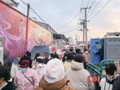 [快讯]河南“天安门”墙画村元旦涌进5万人 村民热情迎客