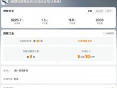 [快讯]家人称猝死程序员很喜欢代码 工作至生命最后一刻