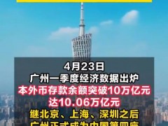 广州正式成为“10万亿存款之城” 广州金融底气再升级