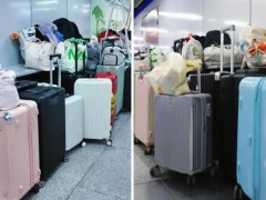 合肥多个地铁站“行李箱墙”火了！！（图）