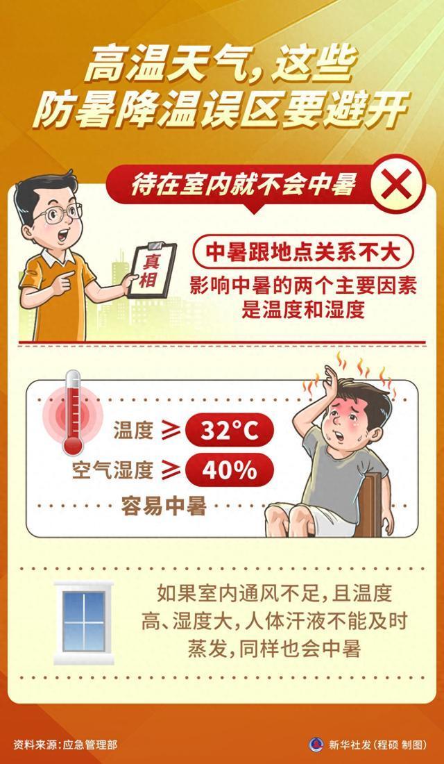 高温天气防暑降温误区要避开